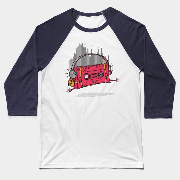 Smile with music everyday Baseball T-Shirt by dudeowl